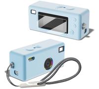 Tedubax Silicone Case for Kodak CHARMERA Keychain Digital Blind Box accessories,Soft Silicone Protective Case,Comes with Screen Protectors and Wrist Strap - Blue