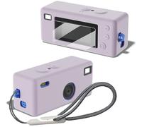 Tedubax Silicone Case for Kodak CHARMERA Keychain Digital Blind Box accessories,Soft Silicone Protective Case,Comes with Screen Protectors and Wrist Strap - Rose grey