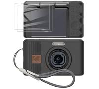 Tedubax Silicone Case for Kodak pixpro C1 Digital Camera with 2PCS Screen Protector and Lanyard - Black