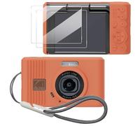 Tedubax Silicone Case for Kodak pixpro C1 Digital Camera with 2PCS Screen Protector and Lanyard- Khaki