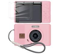 Tedubax Silicone Case for Kodak pixpro C1 Digital Camera with 2PCS Screen Protector and Lanyard - (Pink)
