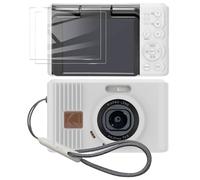 Tedubax Silicone Case for Kodak pixpro C1 Digital Camera with 2PCS Screen Protector and Lanyard - White