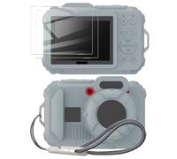 Tedubax Silicone Case for pixpro wpz2 Digital Camera with 2PCS Screen Protector and Lanyard - Grey