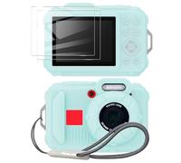 Tedubax Silicone Case for pixpro wpz2 Digital Camera with 2PCS Screen Protector and Lanyard - Luminous green