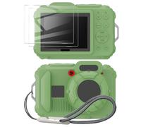 Tedubax Silicone Case for pixpro wpz2 Digital Camera with 2PCS Screen Protector and Lanyard - Matcha green