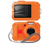 Tedubax Silicone Case for pixpro wpz2 Digital Camera with 2PCS Screen Protector and Lanyard - Orange