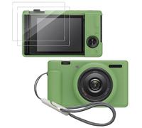 Tedubax Silicone Case for Sony ZV-1F/ ZV-1 II/ZV-1M2 Digital Camera with 2PCS Screen Protector and a Lanyard Sony ZV-1 II case - Matcha Green