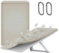 Tedubax Silicone Protective Cover Case for Starlink Gen 3 with carabiners, Starlink Standard Accessories Gen 3, Waterproof,Impact Resistant to Rocks/Sand/Hail,Off White