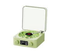 Tedull Waves Vinyl Bluetooth Speaker - Retro Portable White Noise Speaker, RGB Light & Nature Sounds (Green)