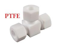 Tee 3 Ways 2 3 4 6 8 10 12-24mm 1/16" 1/8" 1/4" 3/8" 1/2" 3/4" 1" Inch OD Tube Compression union Fitting PTFE Coupler Connector(16mm- 16mm- 16mm)
