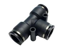 Tee 3 Ways PE 1/8 5/32 3/16 1/4 5/16 3/8 1/2 5/8" Inch Push In Connect Pneumatic Air Fitting Connector Adapter(1l8 Inch)