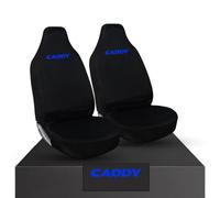 Tee AutoCare CADDY Logo In Blue - Front Van Seat Covers - Heavy Duty & 100% Water Proof- Fits Volkswagen CADDY