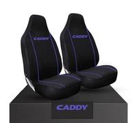 Tee AutoCare CADDY Logo -Premium Piping Van Front Seat Cover-Fits Volkswagen CADDY (Blue)