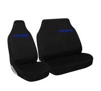 Tee AutoCare Fits Renault Trafic - Black Waterproof 2+1 Front Van Seat Covers, Heavy Duty, Universal Fit, Easy Clean, Protective Driver & Passenger Bench Covers (Blue)