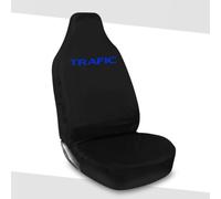 Tee AutoCare Fits Renault Trafic - Heavy Duty Waterproof Black Driver Seat Cover, Universal Fit, Durable Stitching, Easy to Clean, Protects Seat from Dirt, Spills & Wear (Blue)