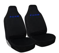 Tee AutoCare For Ford PUMA - Heavy Duty and Water Proof Durable Nylon Driver Passenger with PUMA Logo Front SUV Seat Cover Protectors - 2 x Fronts (Blue Logo)