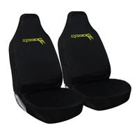 Tee AutoCare For Ford Ranger - Heavy Duty and Water Proof Durable Nylon Driver Passenger with Ranger Logo 4 * 4 Front Seat Cover Protectors - 2 x Fronts (Yellow Logo)