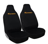 Tee AutoCare For Hyundai Tucson - Heavy Duty and Water Proof Durable Nylon Driver Passenger with Tucson Logo Car Front Seat Cover Protectors - 2 x Fronts (Orange Logo)