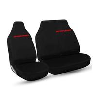 Tee AutoCare For Mercedes Sprinter - Heavy Duty and Water Proof Durable Nylon Driver Passenger with Sprinter Logo Van Front Seat Cover Protectors - 2+1 Front (Red Logo)