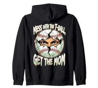 Tee Ball Mom Mess With The T-Ball Get The Mom Zip Hoodie