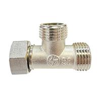 Tee Connector 1/2" 3 Way Hose Connector T-Shape Equal Pipe Connecting Fittings for Water Pipe Adapter/Coupler (Type D)