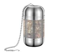 Tee-Ei-Stainless Steel Insert, Fine Mesh Sieve, Round Shape with Chain | Aromasber with Hook Closure, Reusable Accessories for Rooibos, , Black Tea in Cups, Cup or Pot