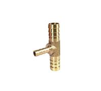 Tee Fitting ，Water Pipe Connector, Hose Barb Fittings, Brass Tee Type Barbed Pipe Fitting Reducer Coupler Connector Adapter Multiple Sizes(8-4-8mm OD)
