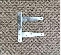 Tee Hinge 4" 6" 8" 10" 12" 14" 16" 18" Wooden Gate Fitting Kit Garden Gate Zinc (1 Hinges, 4" 100mm)