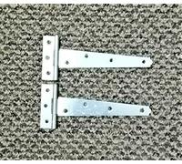 Tee Hinge 4" 6" 8" 10" 12" 14" 16" 18" Wooden Gate Fitting Kit Garden Gate Zinc (1 Pair (2 Hinges), 6" 150mm)
