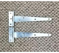 Tee Hinge 4" 6" 8" 10" 12" 14" 16" 18" Wooden Gate Fitting Kit Garden Gate Zinc (2 Pair (4 Hinges), 8" 200mm)