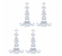 Tee Hinges, 4Pcs Heavy Duty T-Hinges Zinc Alloy Rustproof Hardware Accessories for External Use On Gates and Sheds (White-11.2cm*6.9cm/4.4in*2.7in)