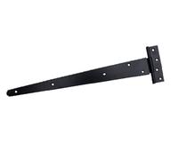Tee Hinges 8" - 24" Heavy Duty T Hinge Door Gate Shed Black Galv Zinc Plate SINGLE HINGE (Black, 14 Inch)