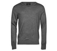 Tee Jays GREY BLACK or BLUE Merino Blend Vee V-Neck Sweater Jumper