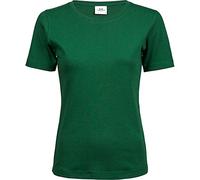 Tee Jays Ladies Interlock Tee, Forest Green, Medium. TJ580