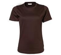Tee Jays Ladies Interlock Tee-Ladies Short Sleeve T-Shirts-TJ580-Chocolate-S