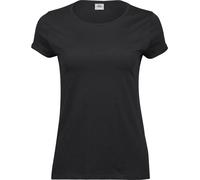 Tee Jays Ladies Roll-Up Tee Womens Short Sleeve Cotton Fashion T-Shirt Top