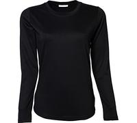 Tee Jays Lady Long Sleeve Interlock Tee, Black, XX-Large. TJ590