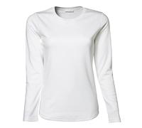 Tee Jays Lady Long Sleeve Interlock Tee - White - M