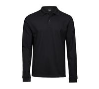 Tee Jays Luxury Stretch Cotton BLACK BLUE or WHITE Long Sleeve Polo Shirt S-3XL