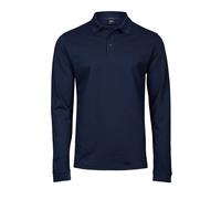 Tee Jays Luxury Stretch Cotton BLACK BLUE or WHITE Long Sleeve Polo Shirt S-3XL