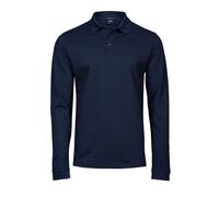 Tee Jays Luxury Stretch Cotton BLACK BLUE or WHITE Long Sleeve Polo Shirt S-3XL