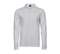Tee Jays Luxury Stretch Cotton BLACK BLUE or WHITE Long Sleeve Polo Shirt S-3XL