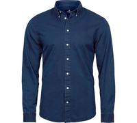 Tee Jays Mens Casual Twill Shirt, Indigo, Medium. TJ4002