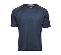Tee Jays Mens Cool Dry T-Shirt, Navy Melange, Large. TJ7020