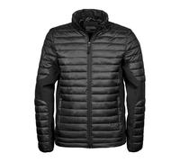 TEE JAYS Men's Crossover Softshell Padded Jacket in Black | Size: Small TEE JAYS Black S