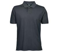 TEE JAYS Men's Heavy Pique Short Sleeve Polo Shirt in Dark Grey | Size: Medium TEE JAYS Dark Grey M