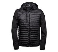 Tee Jays Mens Hooded Crossover JKT, Black, X-Large. TJ9628