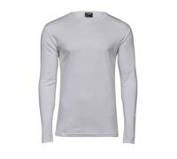TEE JAYS Men's Interlock Long-Sleeved T-Shirt in White | Size: 3XL TEE JAYS White 3XL