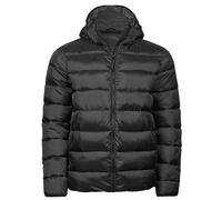 TEE JAYS Men's Lite Hooded Padded Jacket in Black | Size: Small TEE JAYS Black S