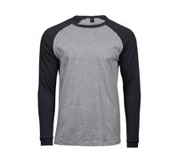 Tee Jays Mens Long Sleeve Baseball T-Shirt PC3419